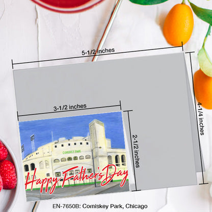 Comiskey Park, Chicago, Greeting Card (7650B), Enclosure, www.printedcanvas.com