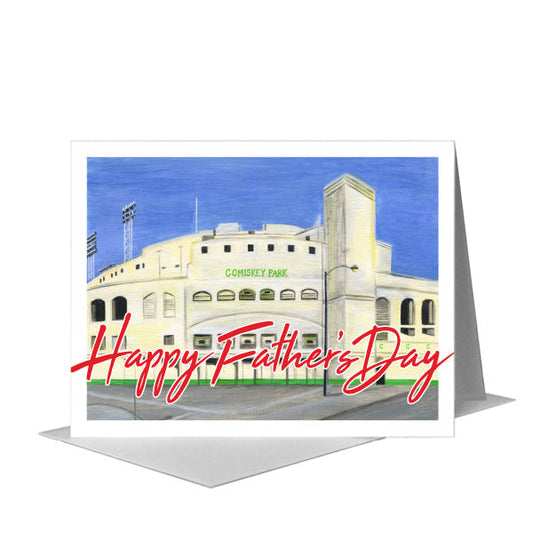 Comiskey Park, Chicago, Greeting Card (#7650B) A2 Card Front, www.printedcanvas.com