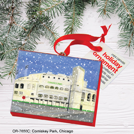 Comiskey Park, Chicago, Ornament (OR-7650C), Front, printedcanvas.com