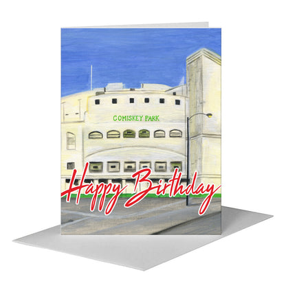 Comiskey Park, Chicago, Greeting Card (#7650G) A2 Card Front, www.printedcanvas.com