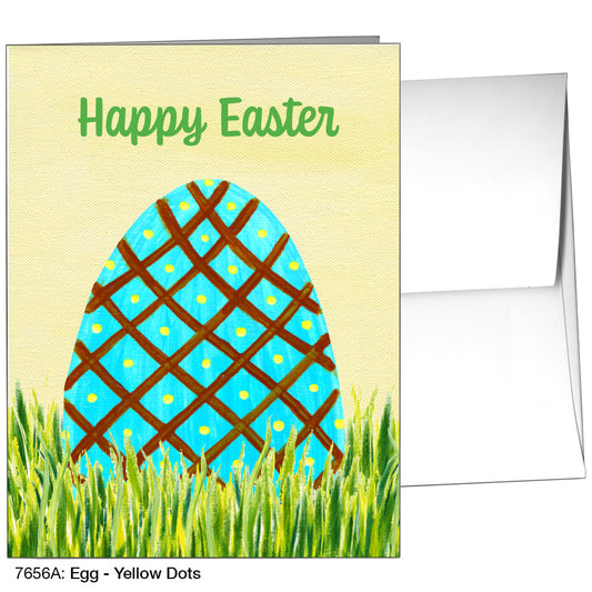 Egg - Yellow Dots, Greeting Card (7656A)