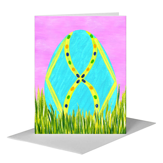 Egg - Royal, Greeting Card (#7661C) A2 Card Front, www.printedcanvas.com