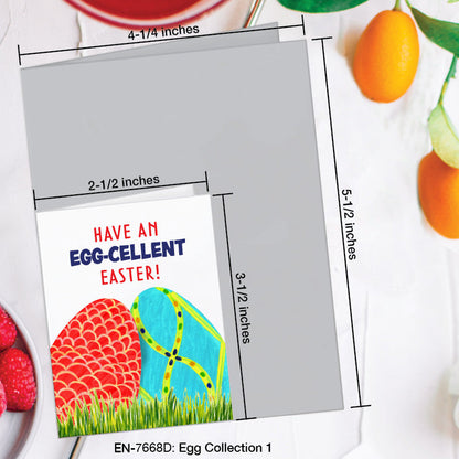 Egg Collection 1, Greeting Card (7668D), Enclosure, www.printedcanvas.com