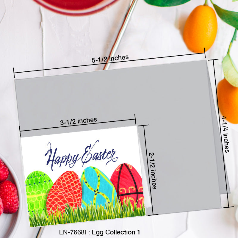 Egg Collection 1, Greeting Card (7668F), Enclosure, www.printedcanvas.com