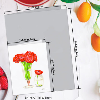 Tall & Short, Greeting Card (7673A), Enclosure Card, www.printedcanvas.com