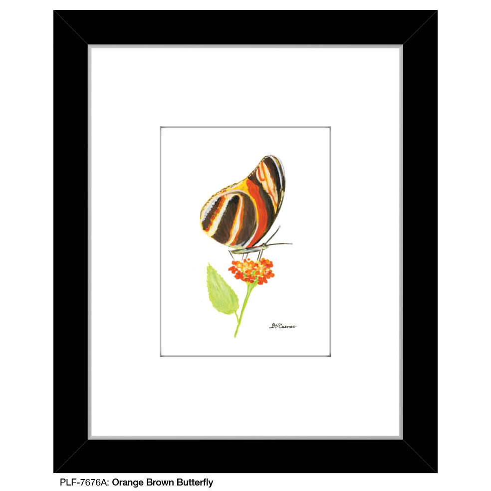 Orange Brown Butterfly, Print (#7676A)