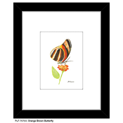 Orange Brown Butterfly, Print (#7676A)