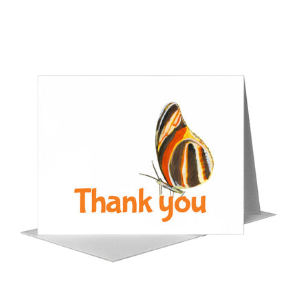 Orange Brown Butterfly, Greeting Card (#7676H) A2 Card Front, www.printedcanvas.com