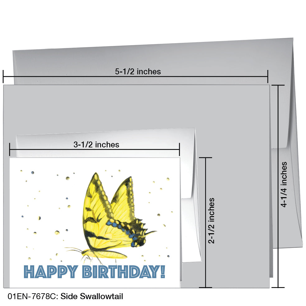 Side Swallowtail, Greeting Card (7678C), Enclosure, printedcanvas.com
