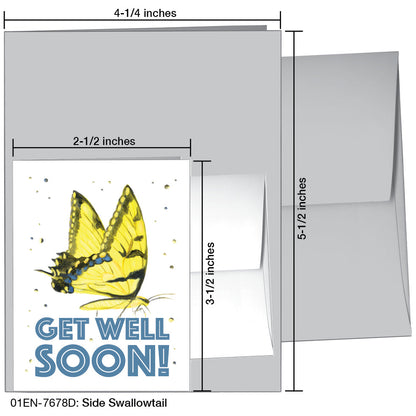Side Swallowtail, Greeting Card (7678D), Enclosure, printedcanvas.com