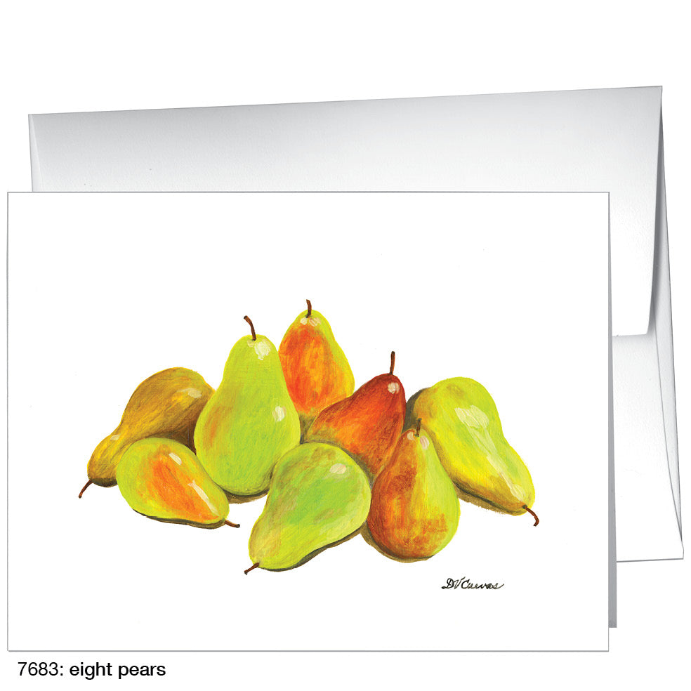 Eight Pears, Greeting Card (7683A), A2 Card, printedcanvas.com
