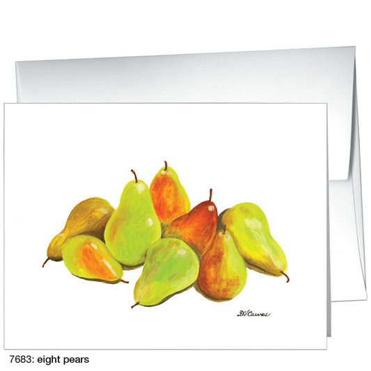 Eight Pears, Greeting Card (7683A), A2 Card Front, www.printedcanvas.com