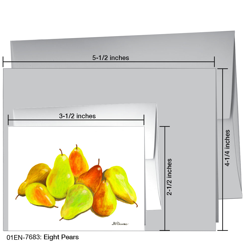 Eight Pears, Greeting Card (7683A), Enclosure Card, printedcanvas.com