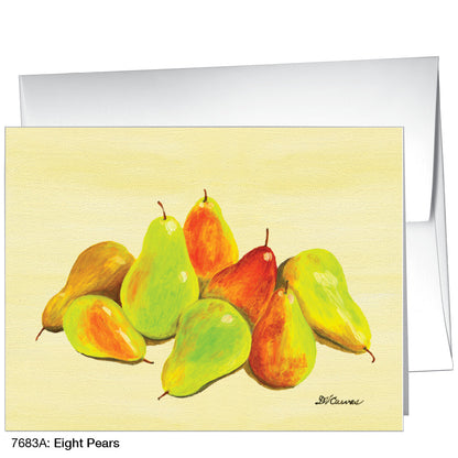 Eight Pears, Greeting Card (7683A), A2 Card, www.printedcanvas.com