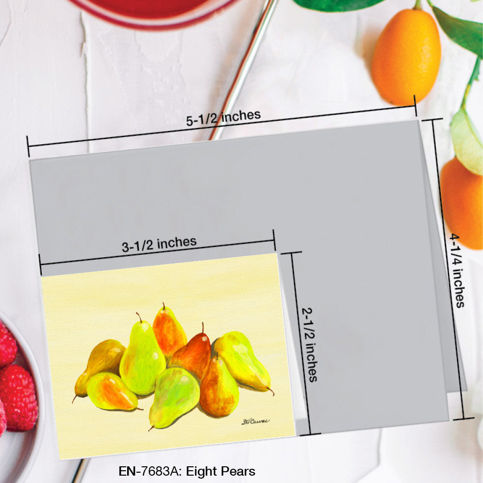 Eight Pears, Greeting Card (7683A), Enclosure Card, www.printedcanvas.com