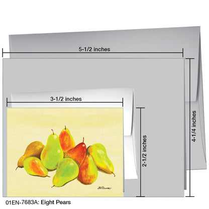 Eight Pears, Greeting Card (7683A), Enclosure, www.printedcanvas.com