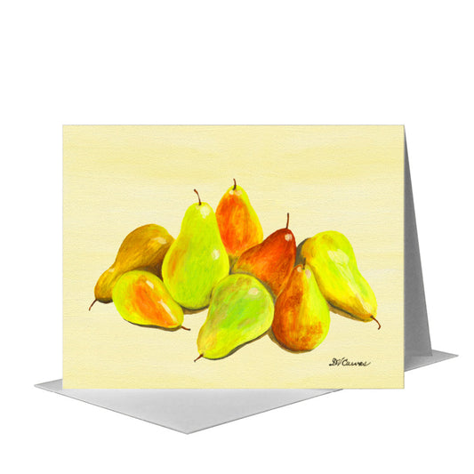 Eight Pears, Greeting Card (#7683A) A2 Card Front, www.printedcanvas.com