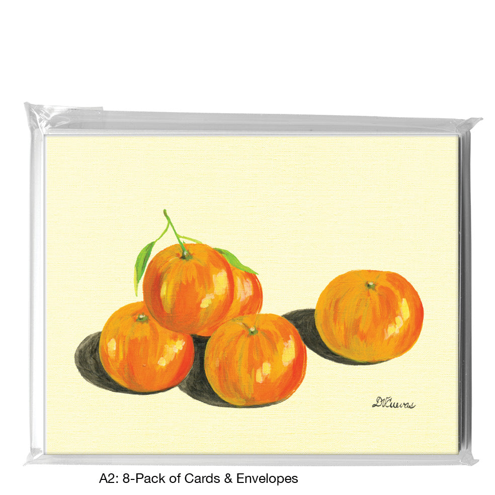 Tangerines, Greeting Card (7684A), 8-Pack, www.printedcanvas.com