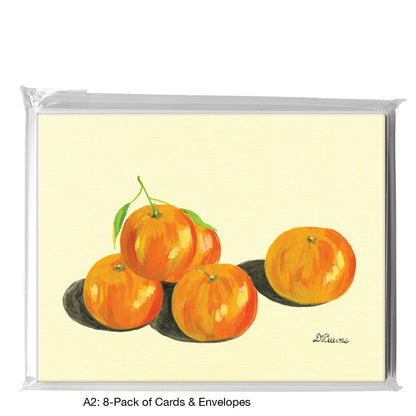 Tangerines, Greeting Card (7684A), 8-Pack, www.printedcanvas.com