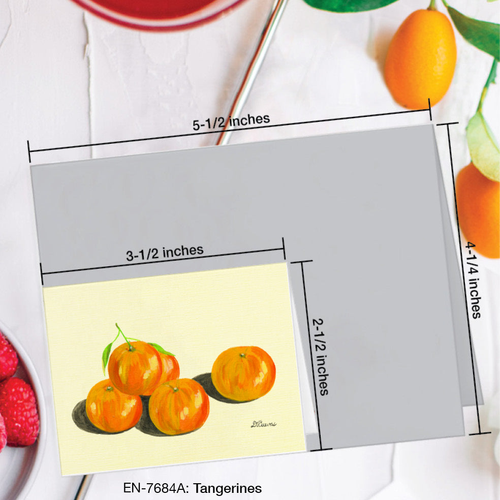 Tangerines, Greeting Card (7684A), Enclosure Card, www.printedcanvas.com