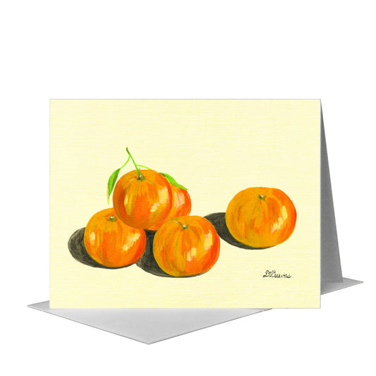 Tangerines, Greeting Card (#7684A) A2 Card Front, www.printedcanvas.com