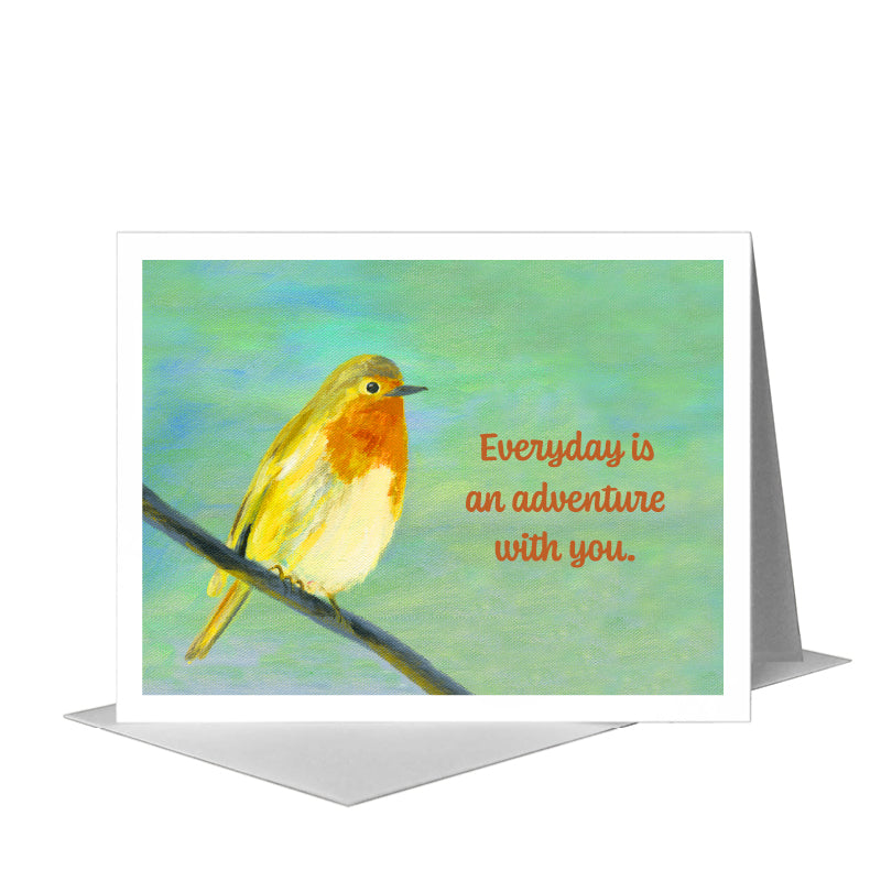 Robinette, Greeting Card (#7685AA) A2 Card Front, www.printedcanvas.com