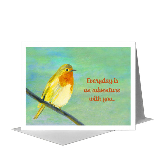 Robinette, Greeting Card (#7685AA) A2 Card Front, www.printedcanvas.com