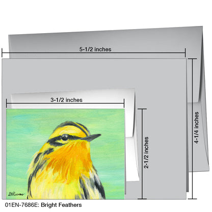 Bright Feathers, Greeting Card (7686E), Enclosure, printedcanvas.com