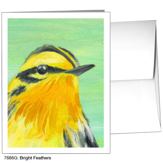 Bright Feathers, Greeting Card (7686G), A2 Card Front, www.printedcanvas.com