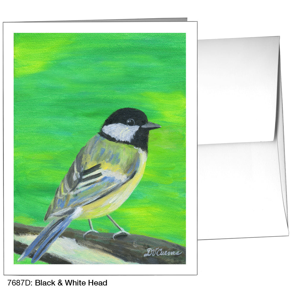 Black & White Head, Greeting Card (7687D), A2, printedcanvas.com