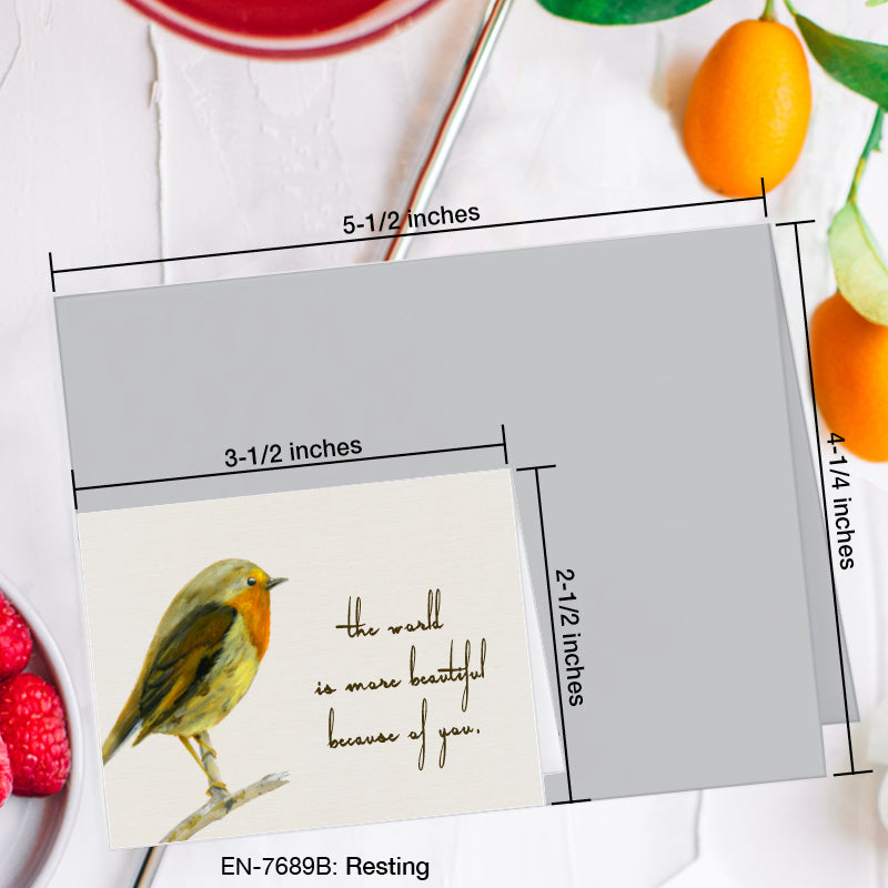 Resting, Greeting Card (7689B), Enclosure, www.printedcanvas.com