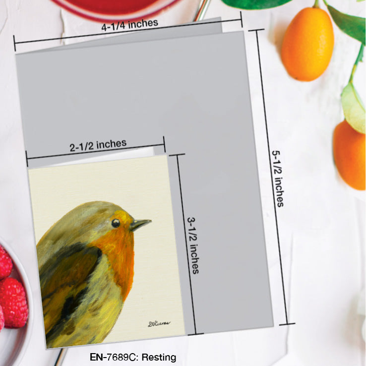 Resting, Greeting Card (7689C), Enclosure Card, www.printedcanvas.com