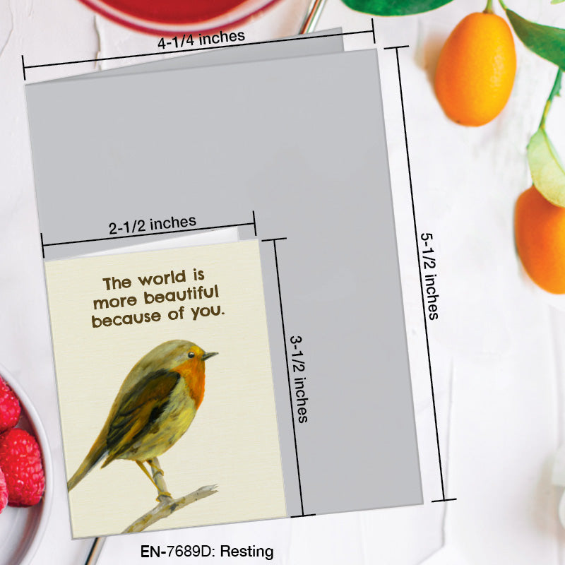 Resting, Greeting Card (7689D), Enclosure, www.printedcanvas.com