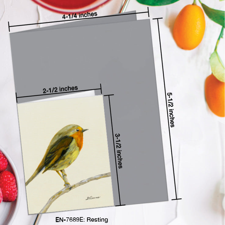 Resting, Greeting Card (7689E), Enclosure Card, www.printedcanvas.com