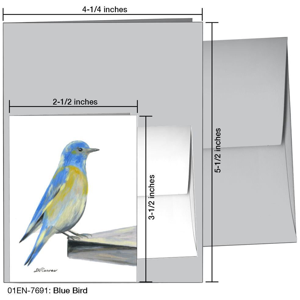 Blue Bird, Greeting Card (7691), Enclosure, printedcanvas.com