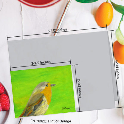 Hint of Orange, Greeting Card (7692C), Enclosure Card, www.printedcanvas.com