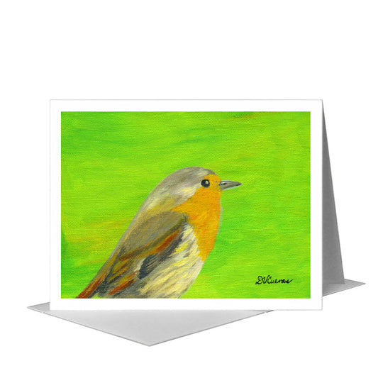 Hint of Orange, Greeting Card (#7692C) A2 Card Front, www.printedcanvas.com