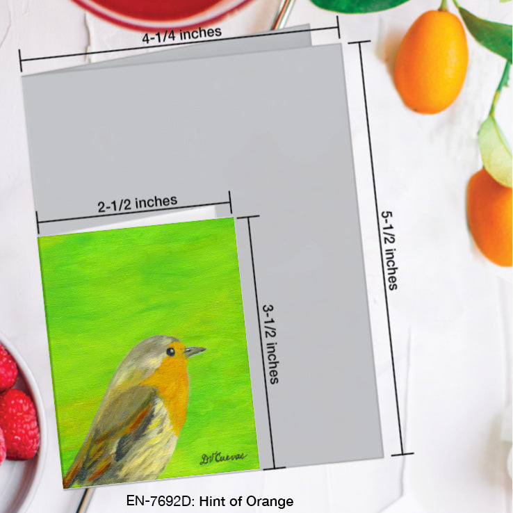 Hint of Orange, Greeting Card (7692D), Enclosure Card, www.printedcanvas.com