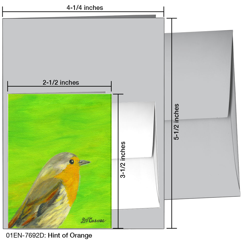 Hint of Orange, Greeting Card (7692D), Enclosure, printedcanvas.com
