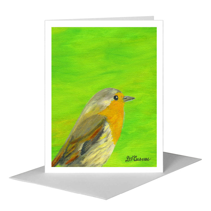 Hint of Orange, Greeting Card (#7692D) A2 Card Front, www.printedcanvas.com