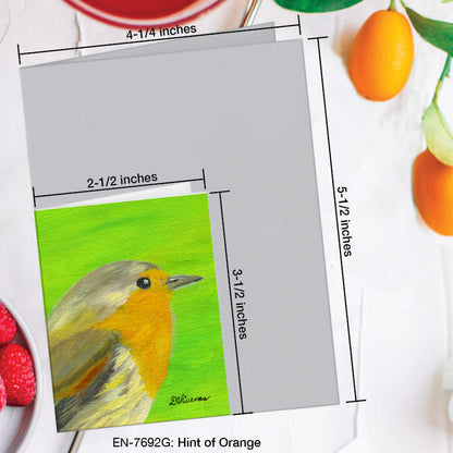 Hint of Orange, Greeting Card (7692G), Enclosure Card, www.printedcanvas.com