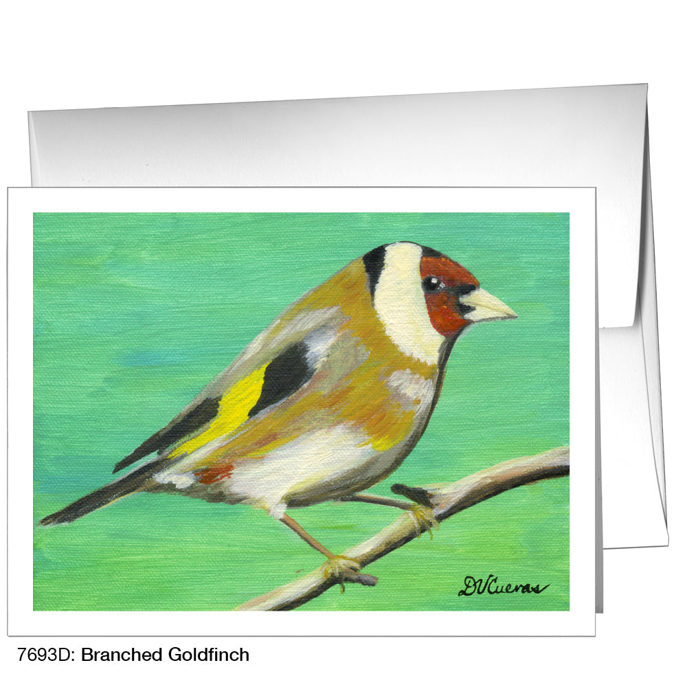 Branched Goldfinch, Greeting Card (7693D), A2, printedcanvas.com