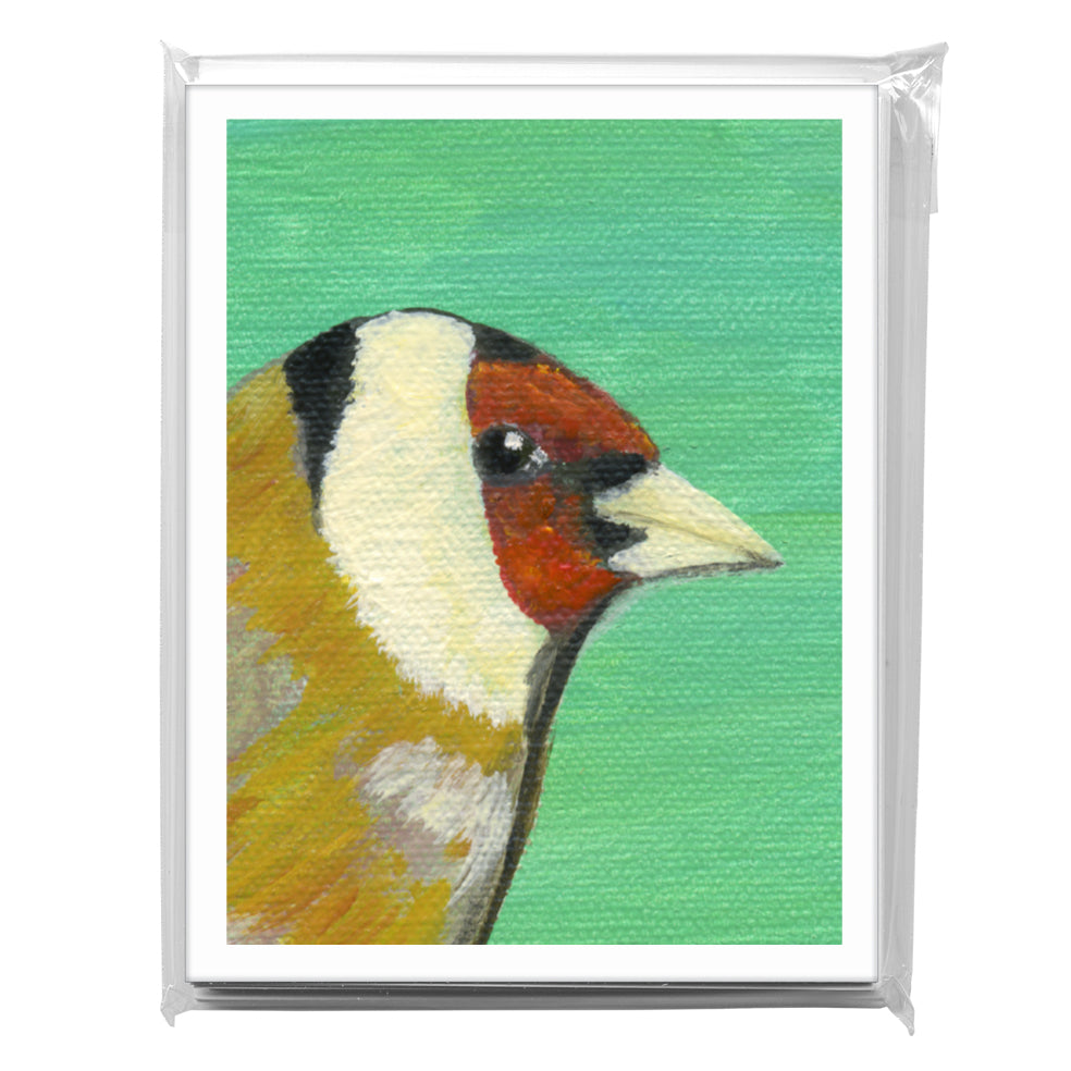 Branched Goldfinch, Greeting Card (7693F), A2 8-Pack, printedcanvas.com