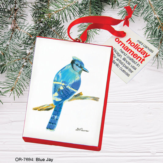 Blue Jay, Ornament (OR-7694), Front, printedcanvas.com
