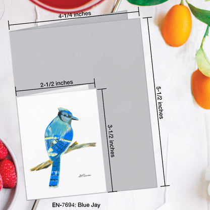 Blue Jay, Greeting Card (7694F), Enclosure Card, www.printedcanvas.com