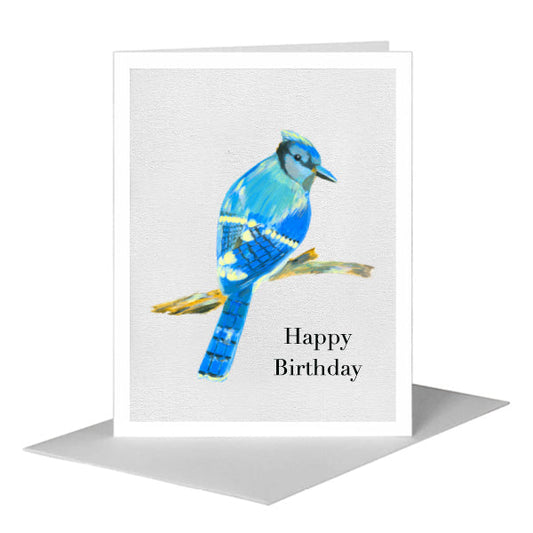 Blue Jay, Greeting Card (#7694A) A2 Card Front, www.printedcanvas.com