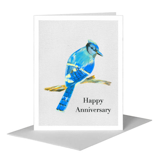 Blue Jay, Greeting Card (#7694B) A2 Card Front, www.printedcanvas.com