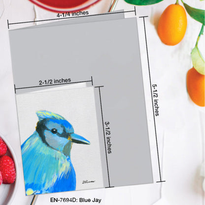 Blue Jay, Greeting Card (7694D), Enclosure Card, www.printedcanvas.com