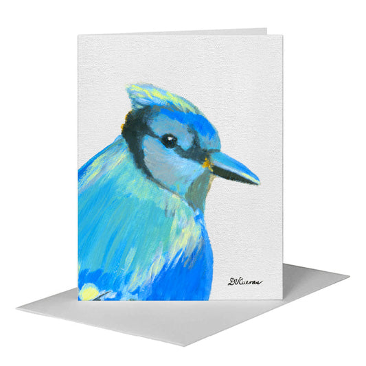 Blue Jay, Greeting Card (#7694D) A2 Card Front, www.printedcanvas.com