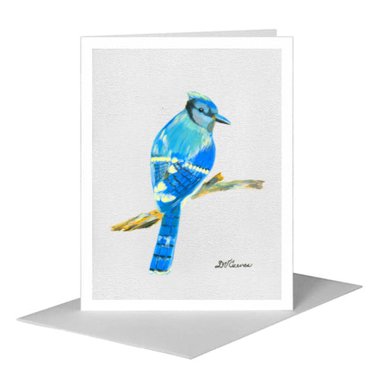 Blue Jay, Greeting Card (#7694E) A2 Card Front, www.printedcanvas.com